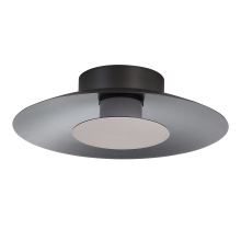 Golden 6400-FM12 GRA-COS - Yep by Golden Lighting Luma Integrated LED Flush Mount in Graphite and Coffee Silver accent